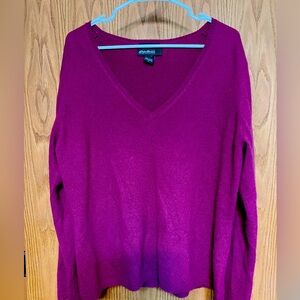 Pink cashmere sweater from Eddie Bauer